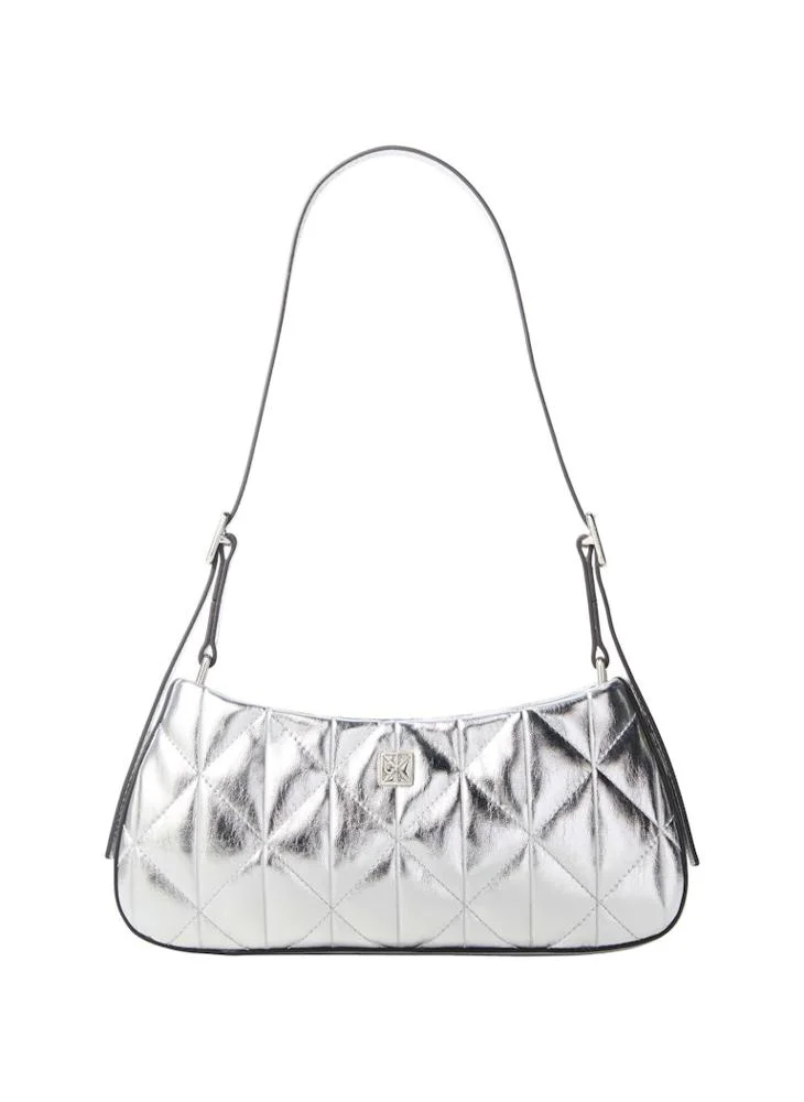 CALVIN KLEIN Quilted Matallic Shoulder Bag